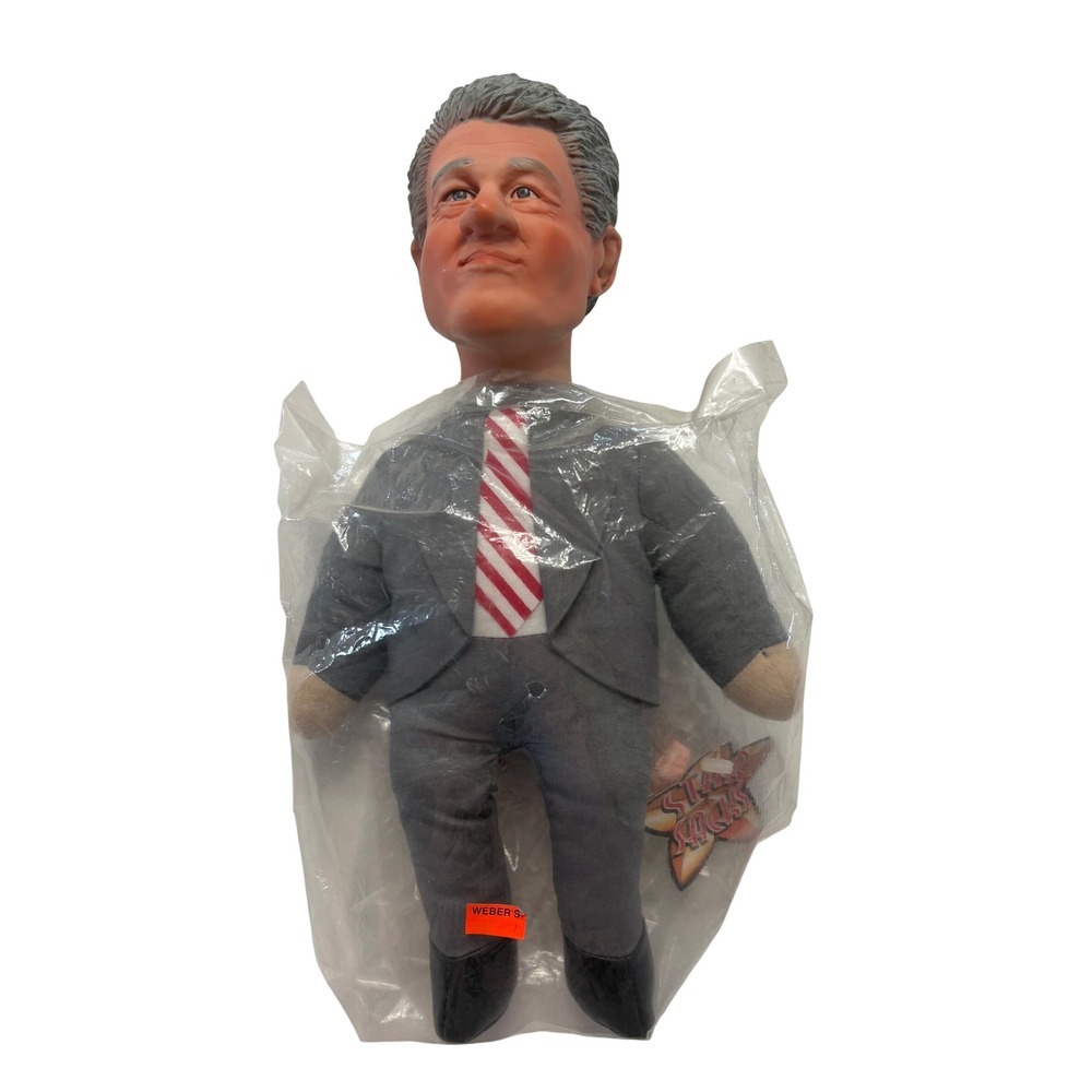 Star Sacks Bill Clinton 42nd US President Plush Doll Vinyl Head Collectible